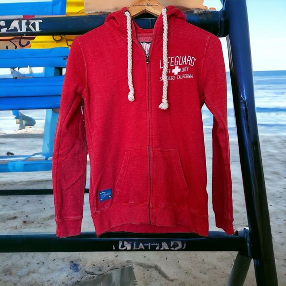 Lifeguard Tops Lifeguard Hoodie Full Zip Sweatshirt Built In Summer